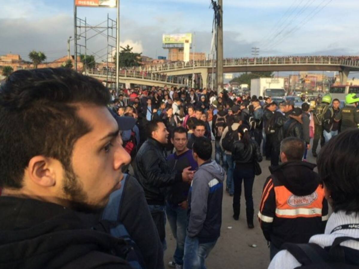 Caos en la movilidad en Soacha por protestas de transportadores
