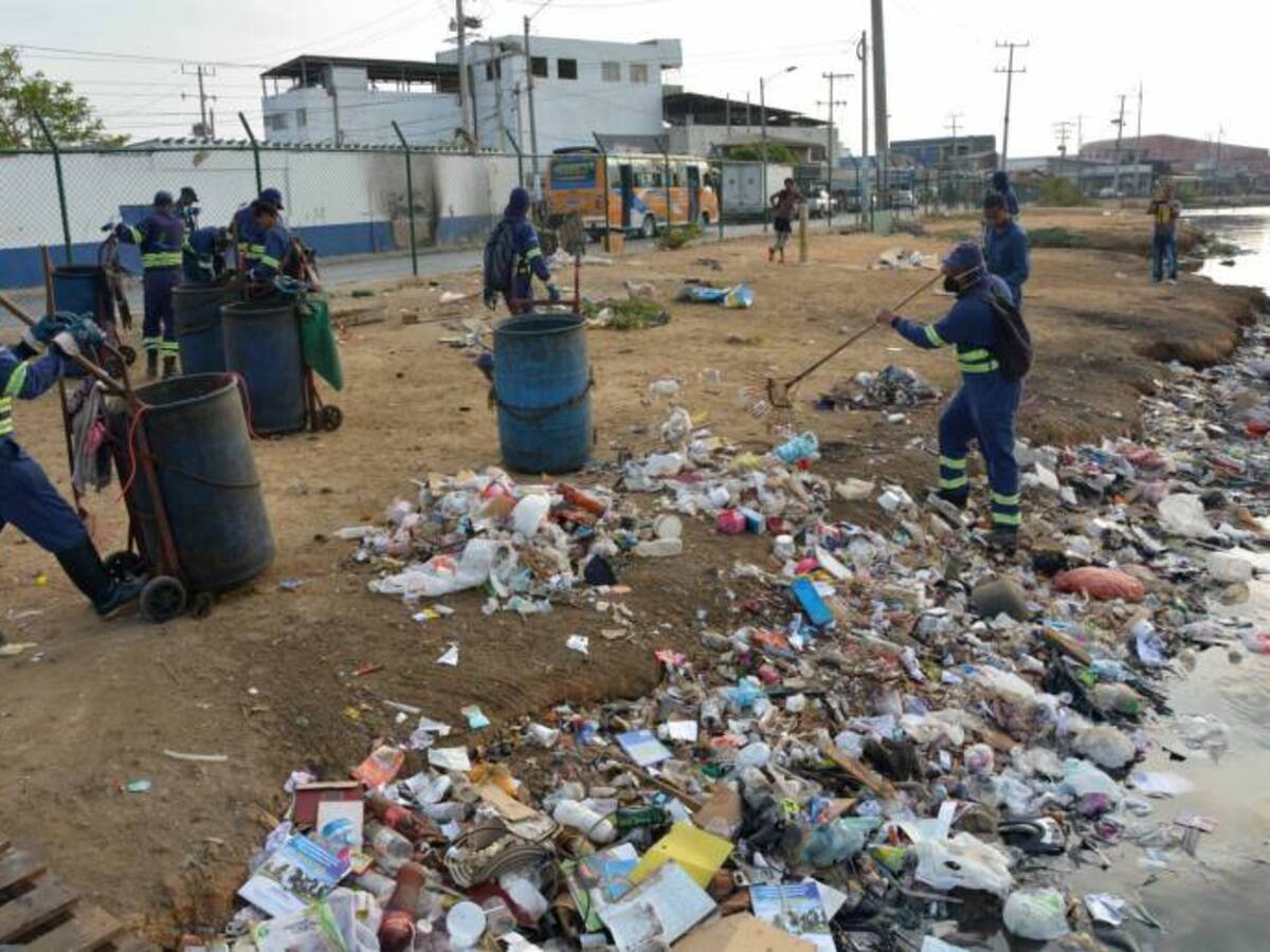 Dos toneladas de basuras fueron recogidas en el Mercado de Cartagena