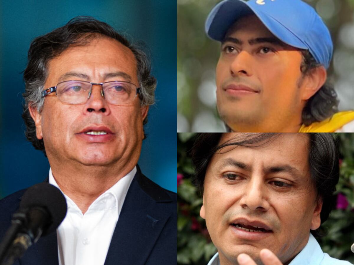 Gustavo Petro, Nicolás Petro y Juan Fernando Petro.