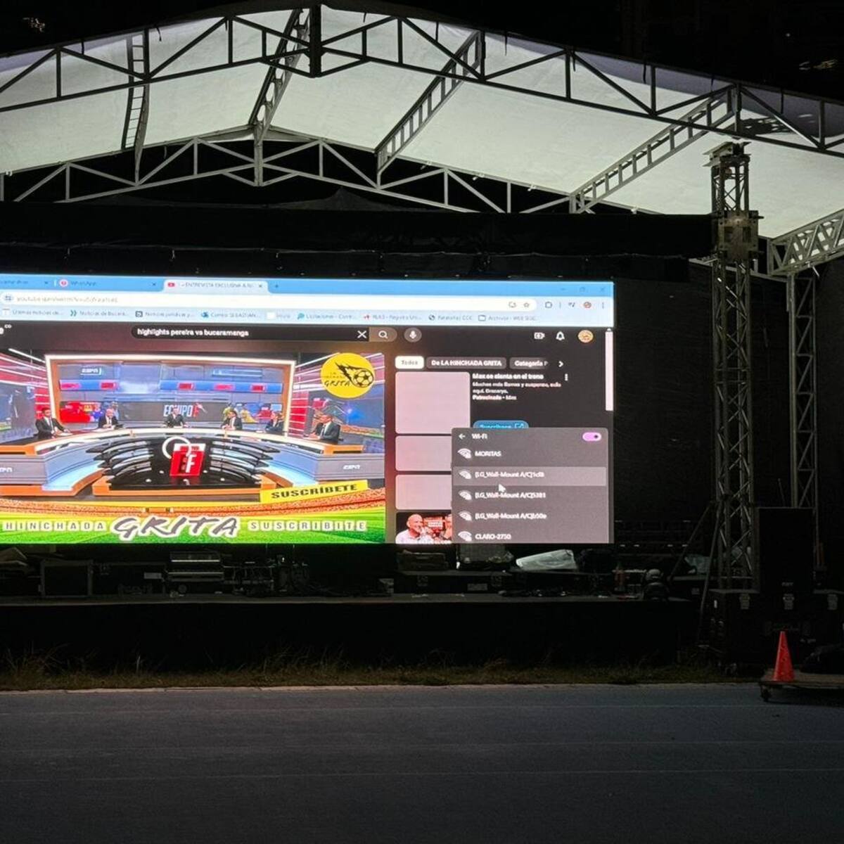 Así quedaron ubicadas las pantallas gigantes para la final entre Bucaramanga y Santa Fe