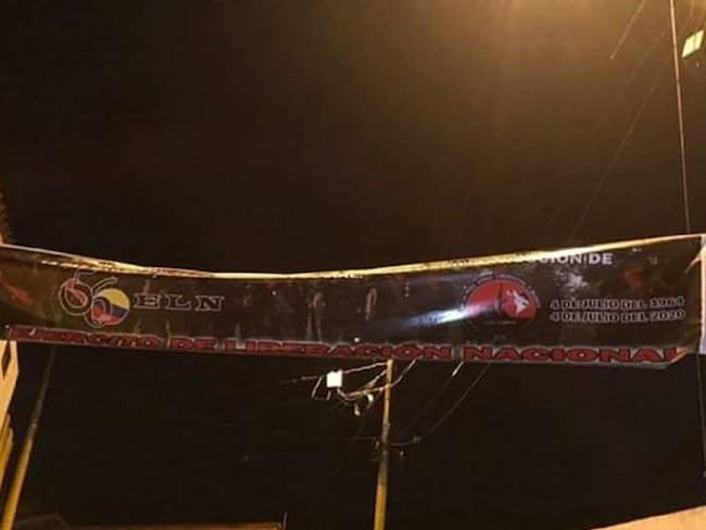 Autoridades investigan instalación de pancartas del ELN en Hacarí
