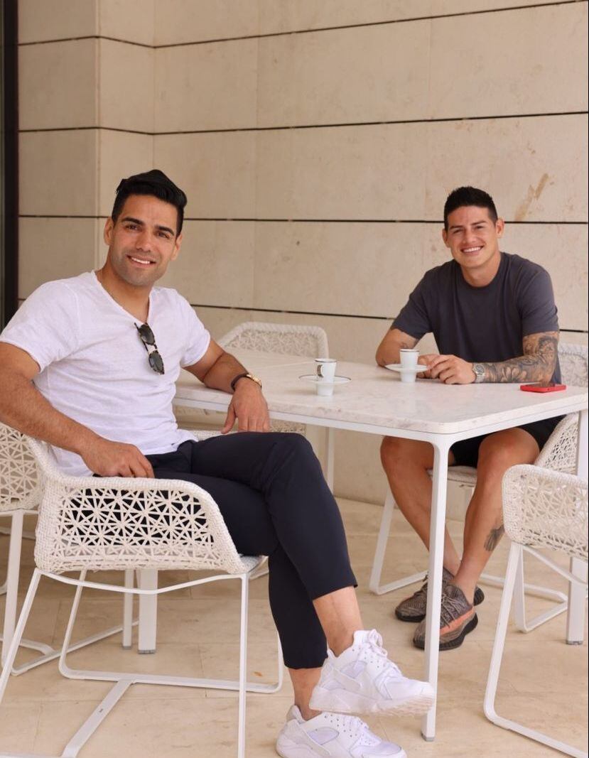 Falcao y James Rodríguez en Madrid / Instagram: James Rodríguez.