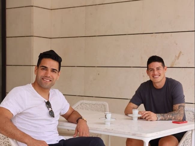 Falcao y James Rodríguez en Madrid / Instagram: James Rodríguez.
