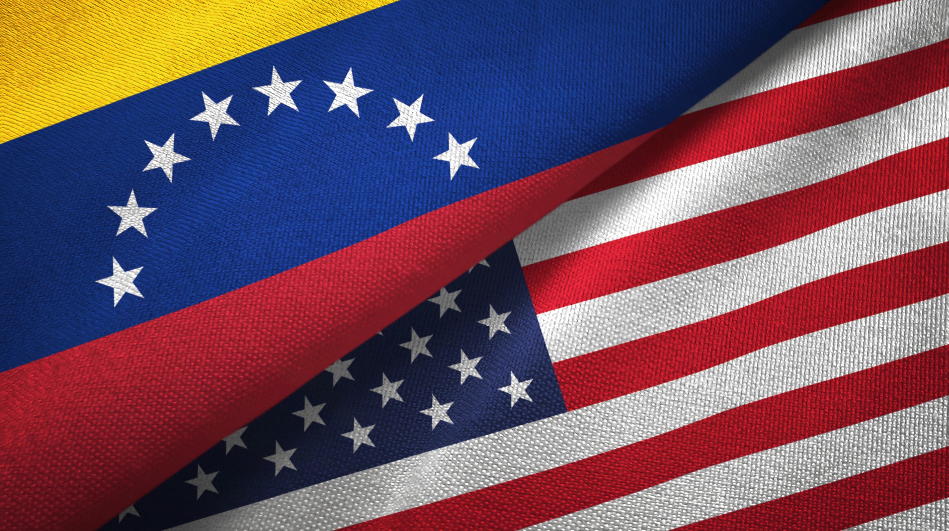 Bandera de Venezuela y Estados Unidos, imagen de referencia.