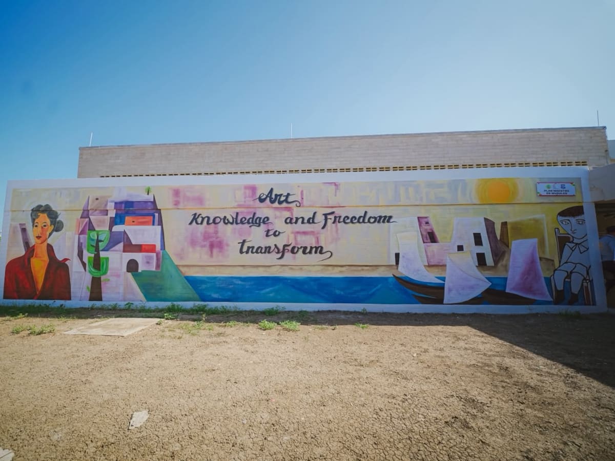 El IPCC entregó murales en homenaje a Cecilia Porras creados por estudiantes del colegio