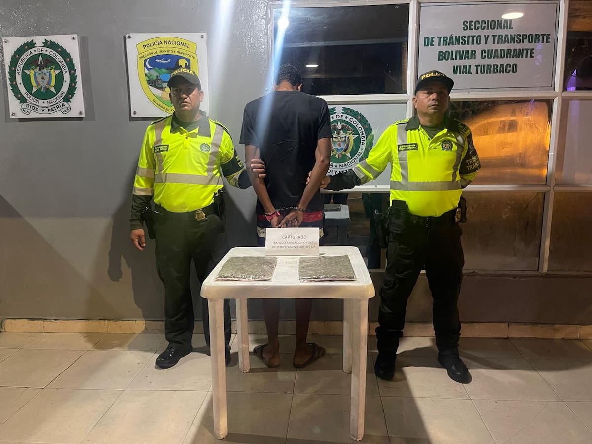 Pasajero de motocicleta transportaba marihuana prensada para surtir expendios en Cartagena