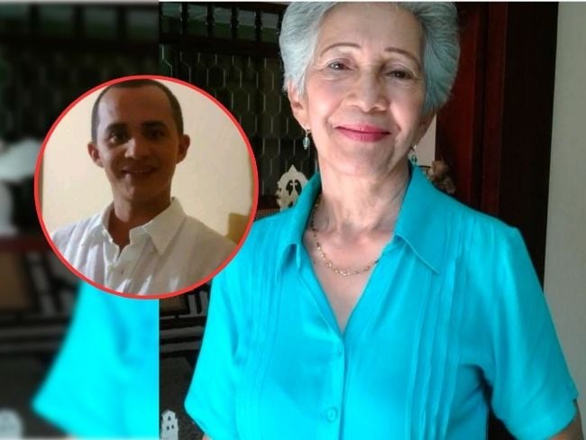 Angélica Josefa Ortega, docente asesinada, y Óscar Manjarrez, presunto homicida.