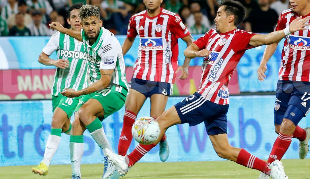 Andrés Andrade en la semifinal de Copa con Nacional frente al Junior.