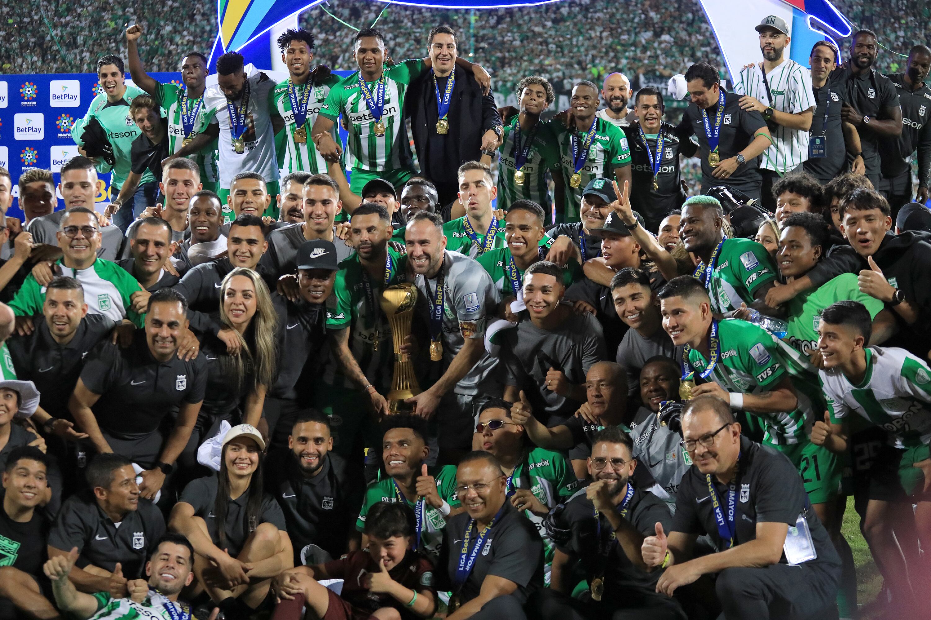 Atlético Nacional se consagró campeón de la Liga 2024-II. (Photo by JAIME SALDARRIAGA/AFP via Getty Images)