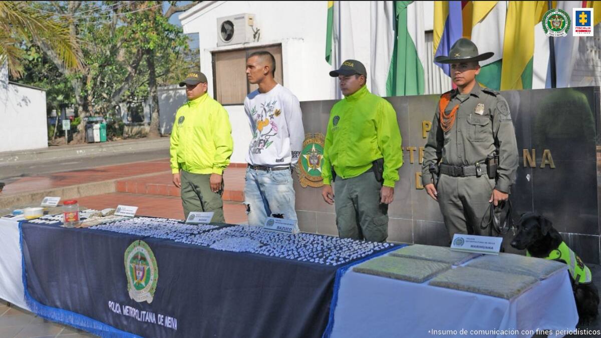 Capturado un hombre en Neiva, con dinero y marihuana en su vivienda