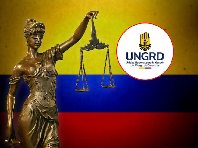 Justicia y logo UNGRD. Fotos: Getty Images / X @UNGRD