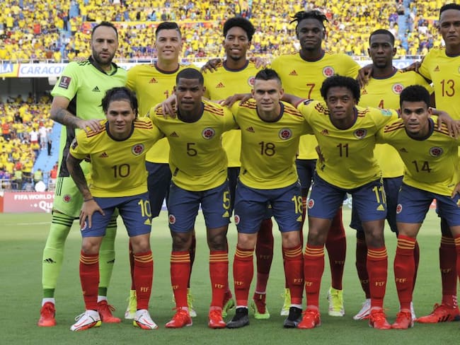El once inicial de la Selección Colombia frente a Ecuador.