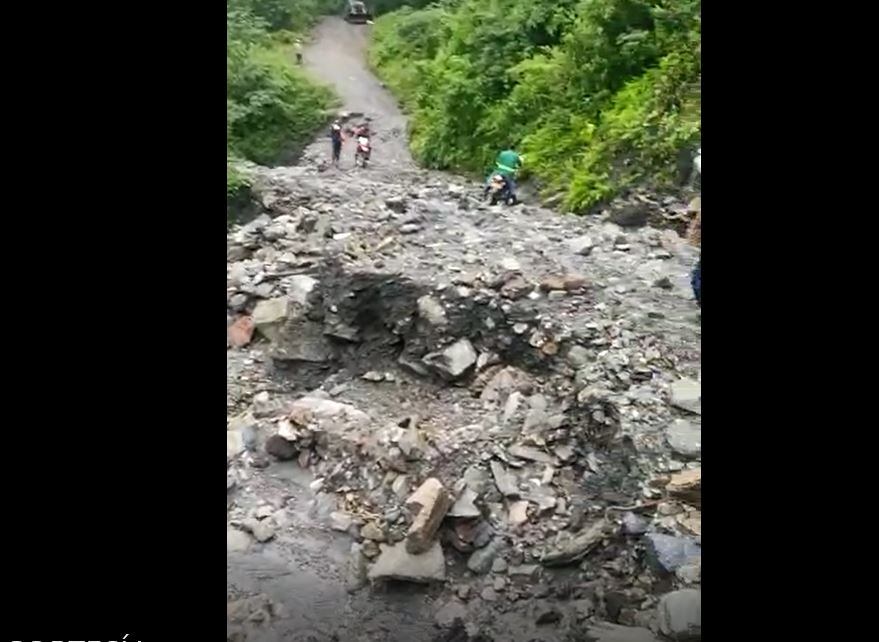 Afectaciones en las vías de Ituango, Antioquia. Cortesía.