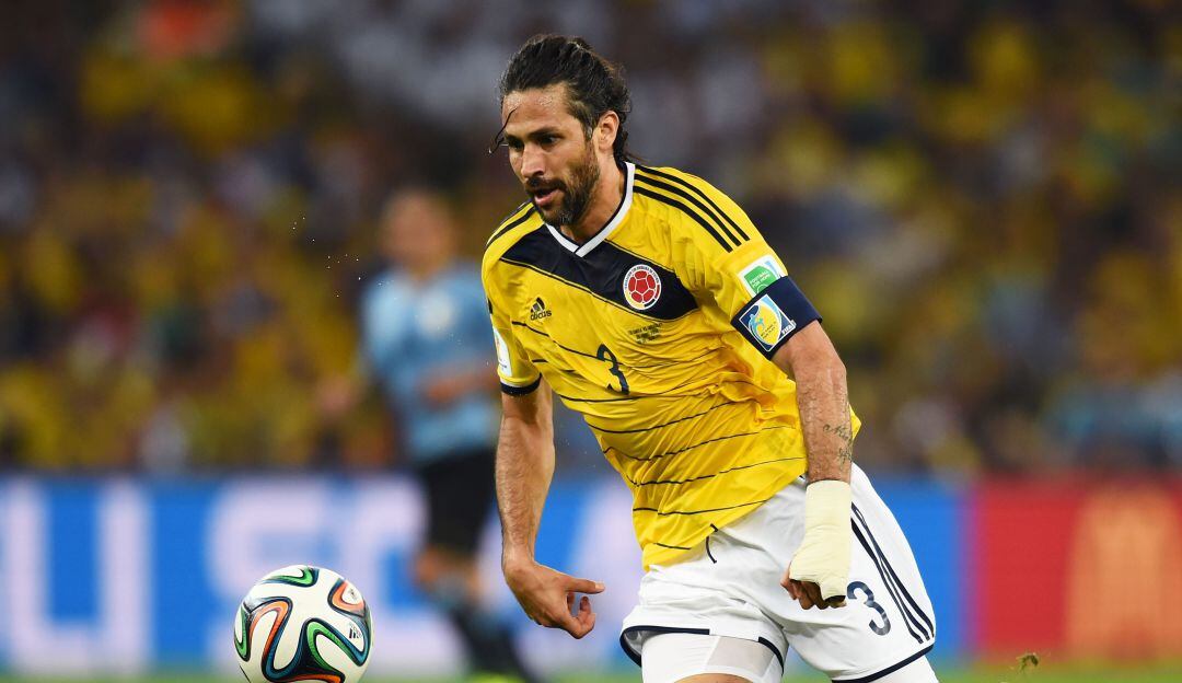 Mario Yepes con la selección Colombia en el Mundial de Brasil 2014