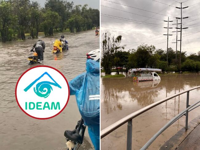 Imágenes tomadas de X - Inundaciones en Bogotá
