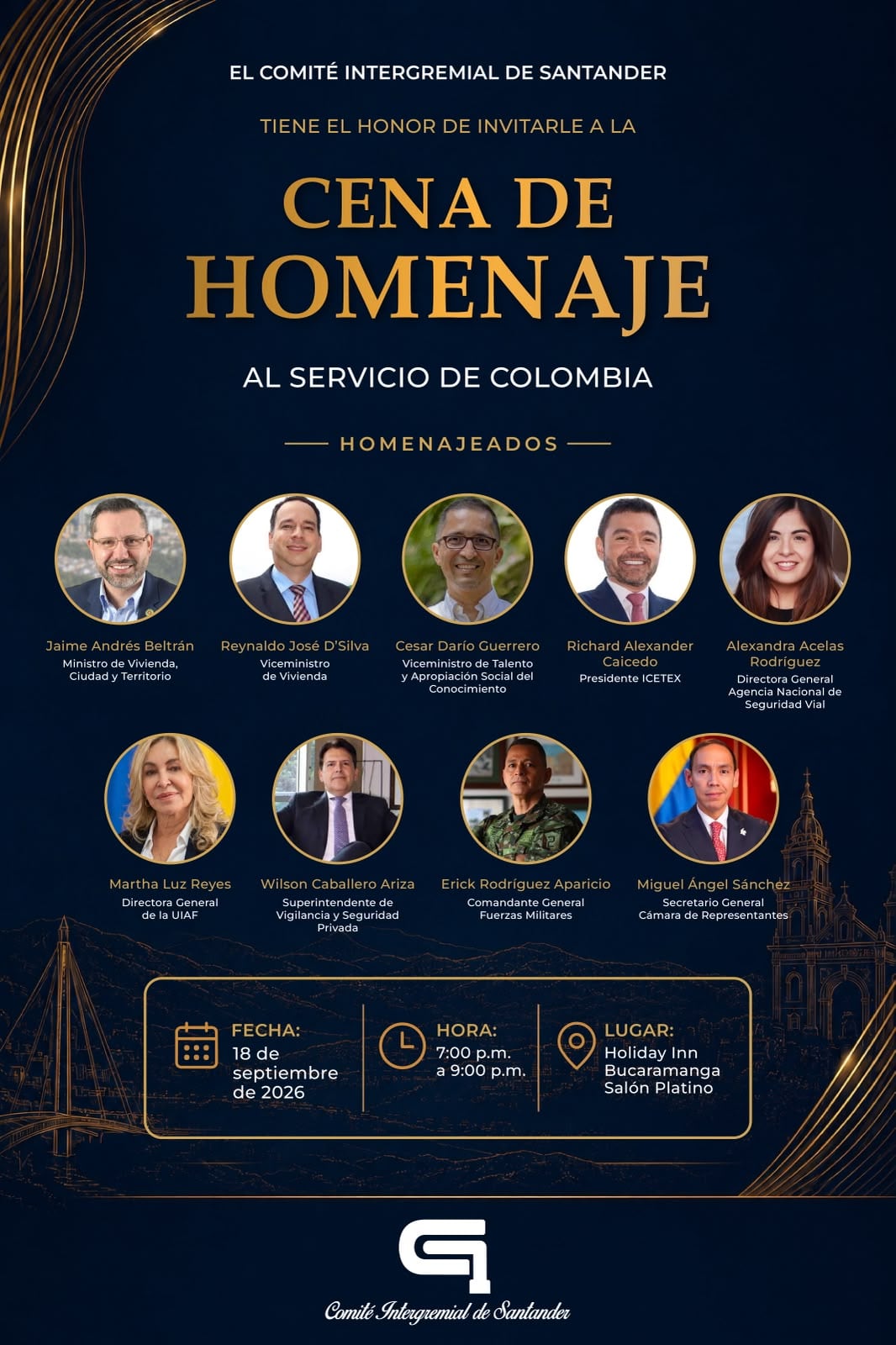 Homenaje a santandereanos por parte del Comité Intergremial / Prosantander