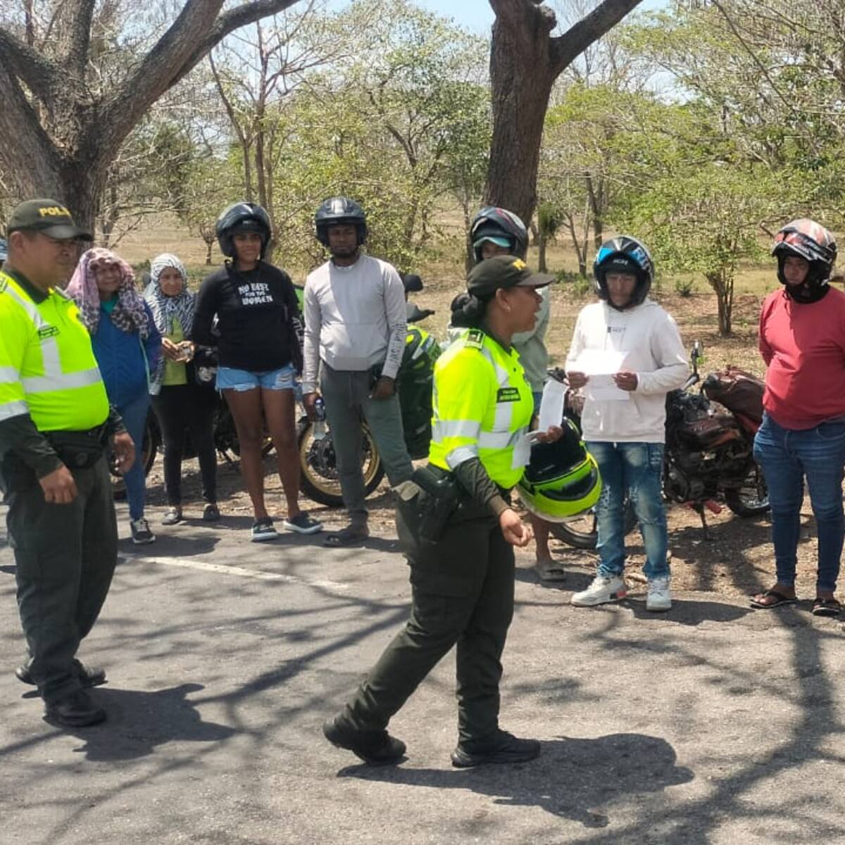 Motociclistas reciben llamado a la prevención en la vía Sincelejo–Calamar, Bolívar
