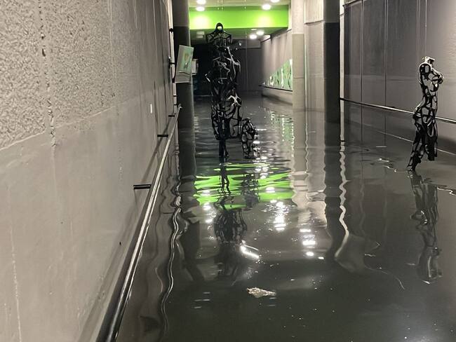 Inundación del túnel peatonal subterráneo al norte de Armenia. Foto: Cortesía German Sastre