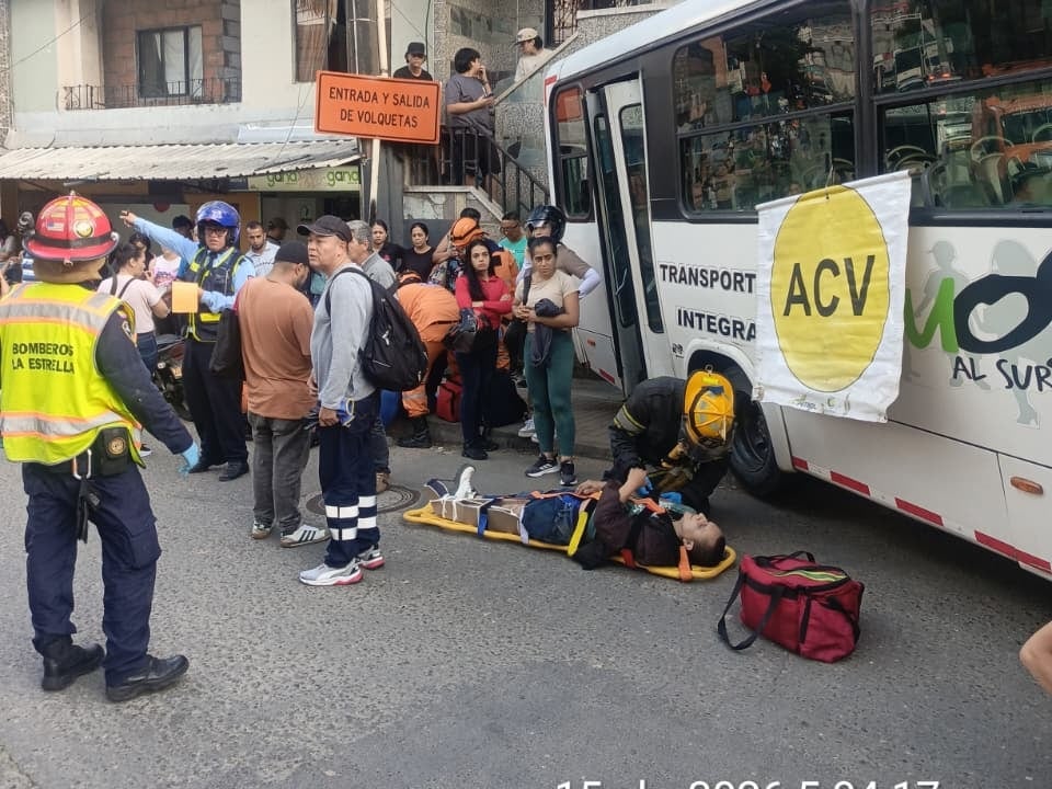 Accidente de tránsito en La Estrella- foto bomberos