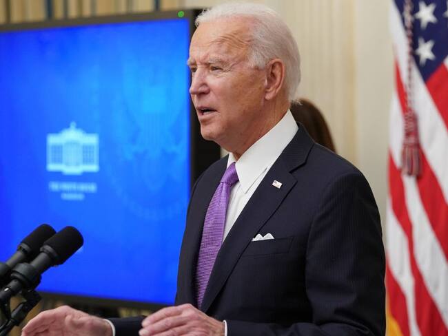 El presidente Joe Biden durante el anuncio de medidas contra el coronavirus en Estados Unidos.
