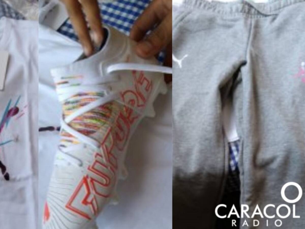 Neymar envió unos guayos a niño que conoció en Barranquilla