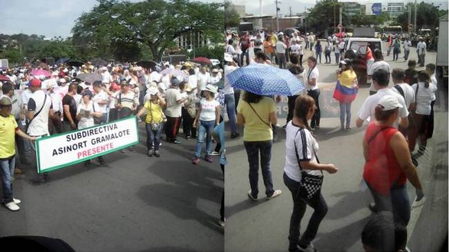 Marcha realizada en Cúcuta por centrales unitarias en contra de la reforma tributaria