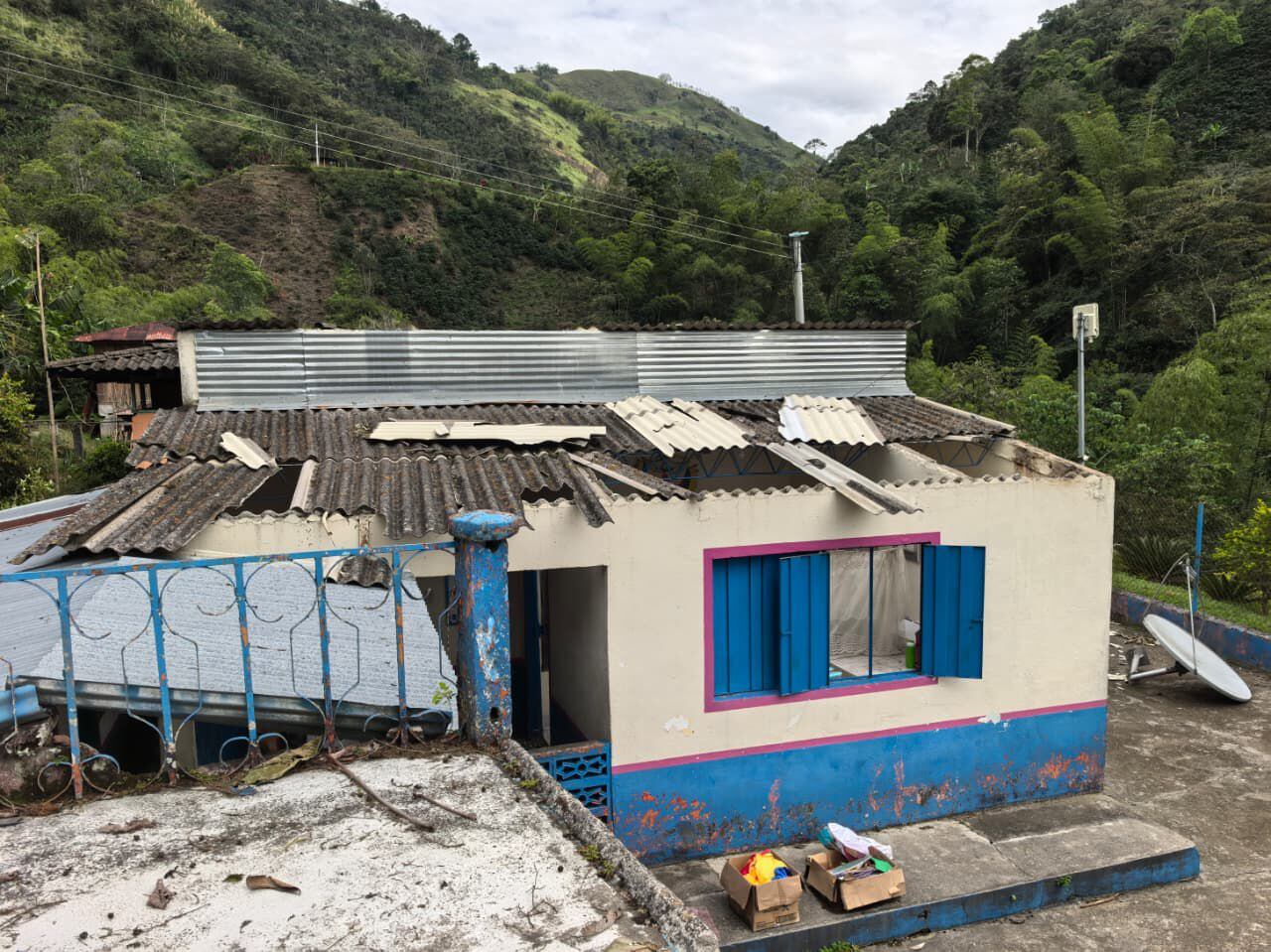 Vivienda del municipio de Villahermosa afectada por lluvia torrencial