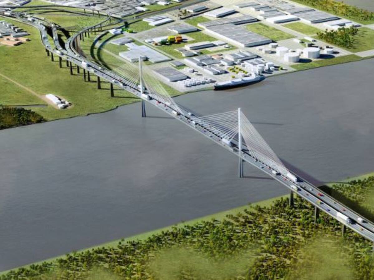 Llega maquinaria para obras en el nuevo puente Pumarejo