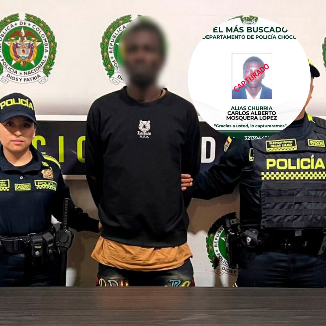 Alias Churria uno de los más buscado de Quibdó- foto Policía Metropolitana