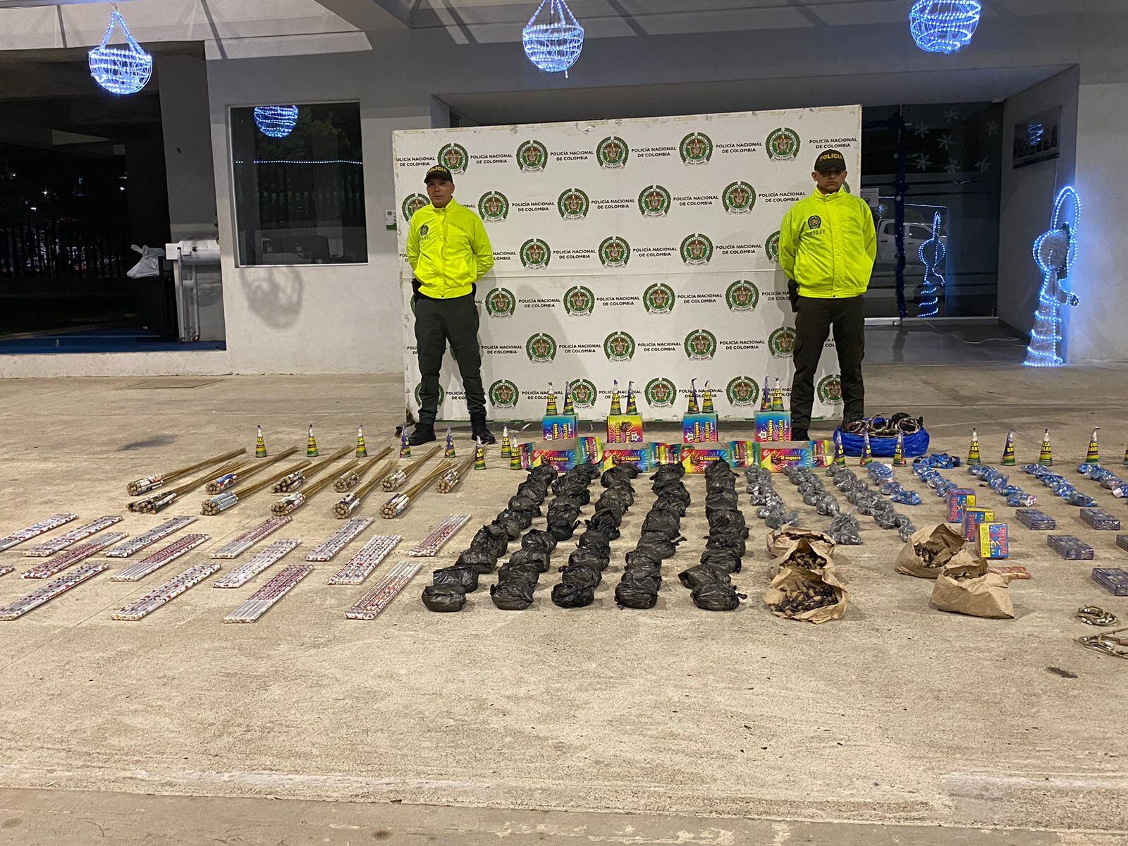 Incautación de pólvora. Foto policía nacional ARCHIVO