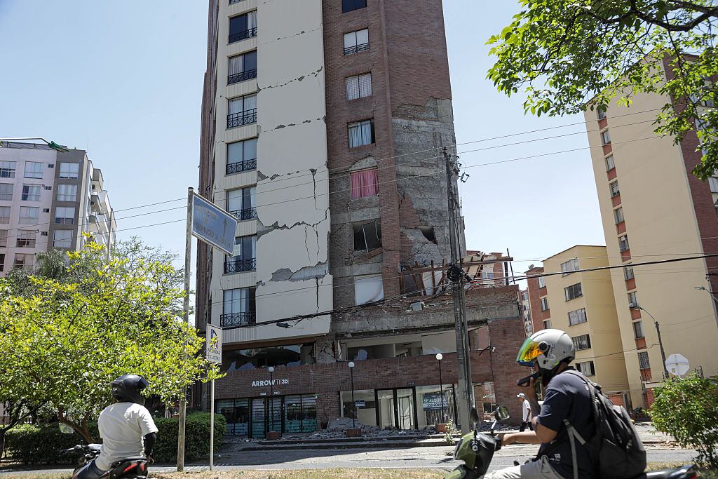 Terremoto de 7.4 en Cali este 10 de agosto de 2026. Foto: Samir Rojas / Getty Images