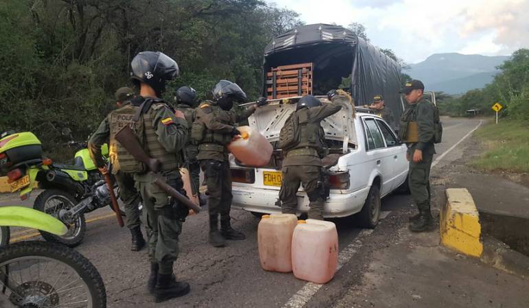 Imagen de archivo de una incautación de carne en la frontera con Venezuela.