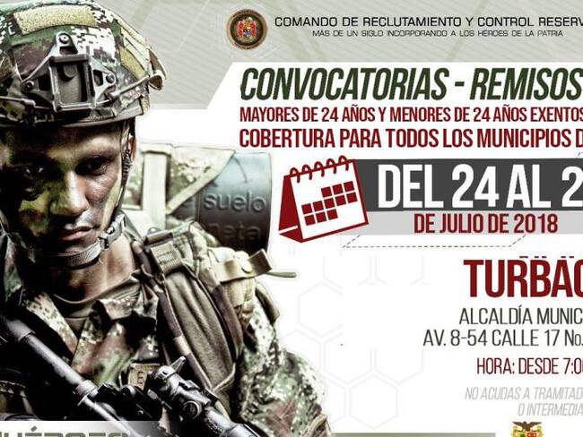 Jornada de libretas militares para remisos en Turbaco, Bolívar