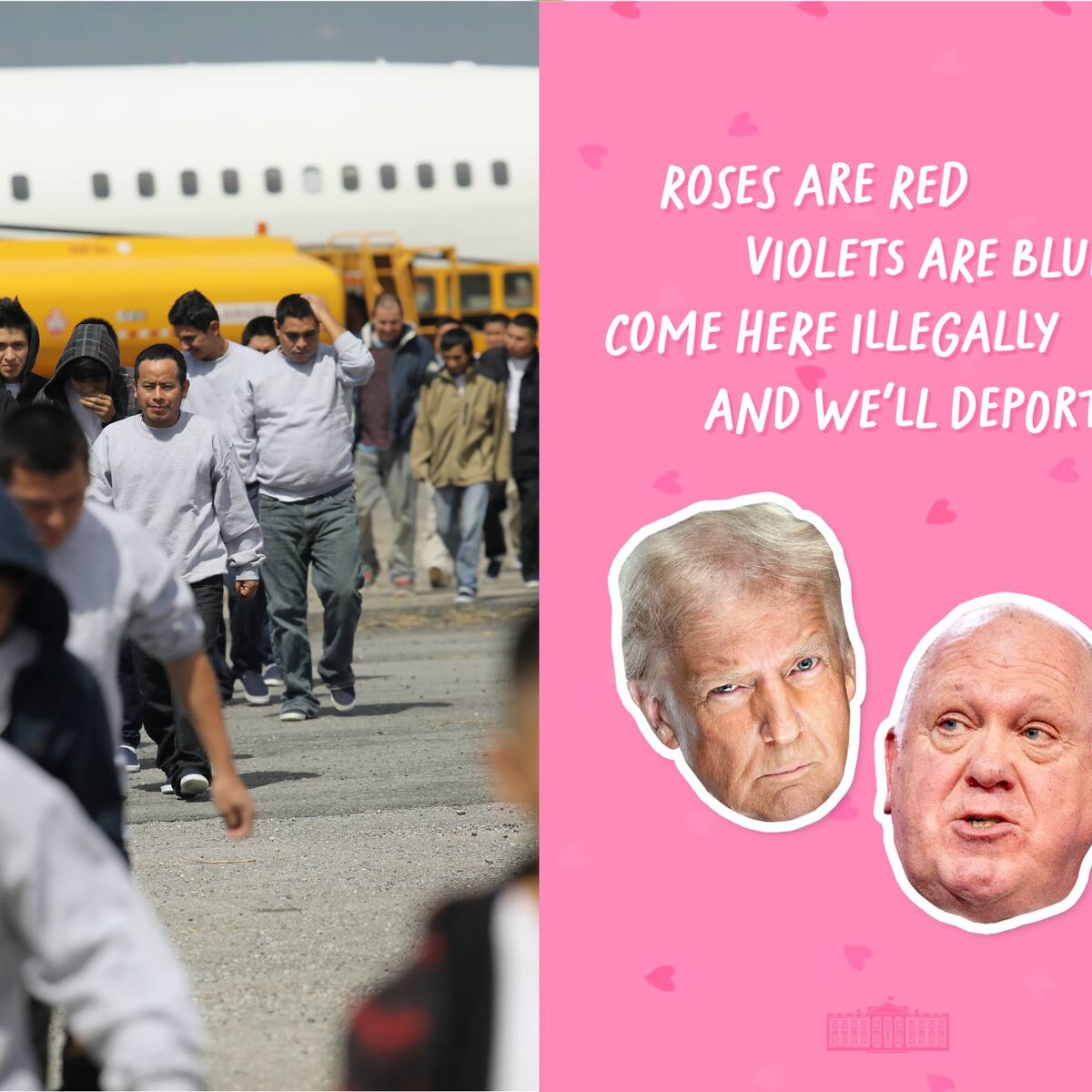 Casa Blanca celebra San Valentín prometiendo deportaciones a inmigrantes