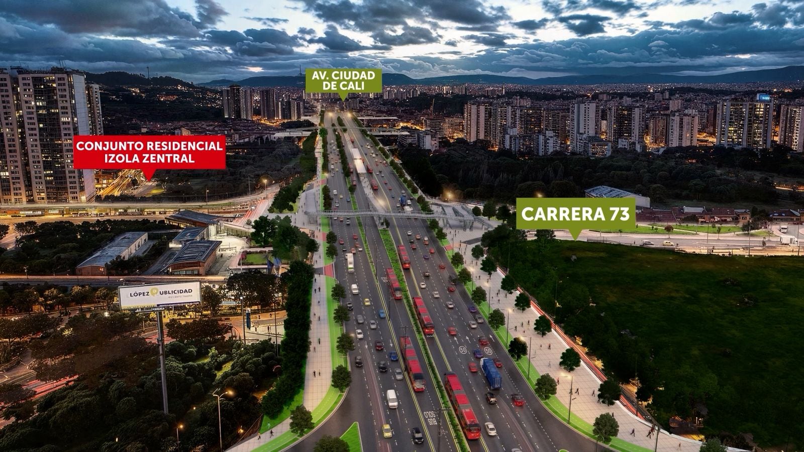 Distrito abrió licitación pública de la nueva Calle 13: tendrá inversión por más de 2,4 billones . Foto: Alcaldía de Bogotá.