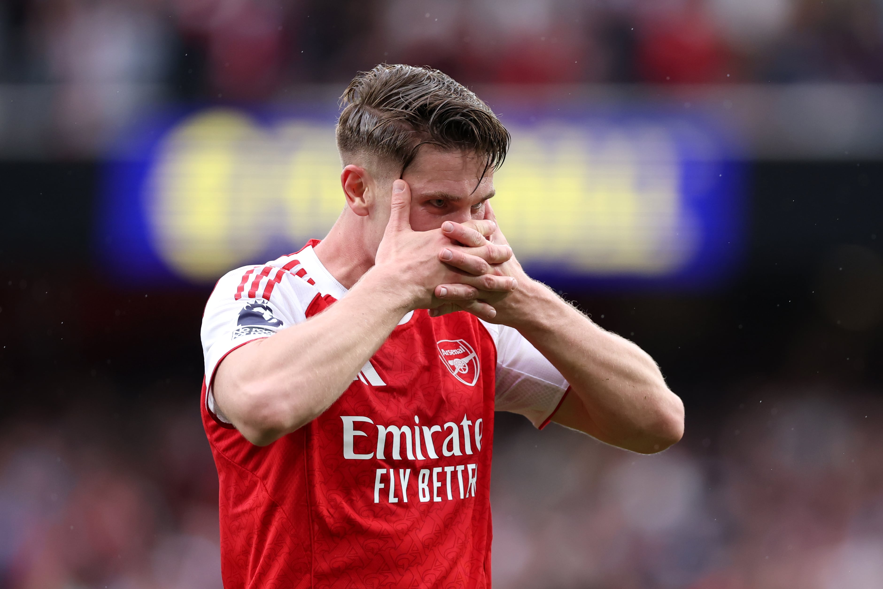 Viktor Gyökeres celebra uno de sus dos goles ante el Fulham. (Photo by Justin Setterfield/Getty Images)