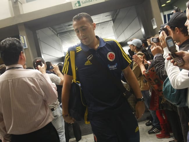 David Ospina en el Aeropuero El Dorado con la Selección Colombia (2011)