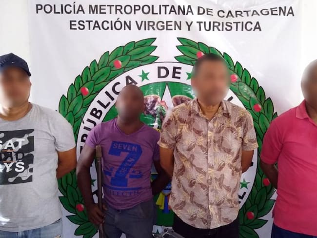 Policía captura a 4 presuntos traficantes de armas en Cartagena