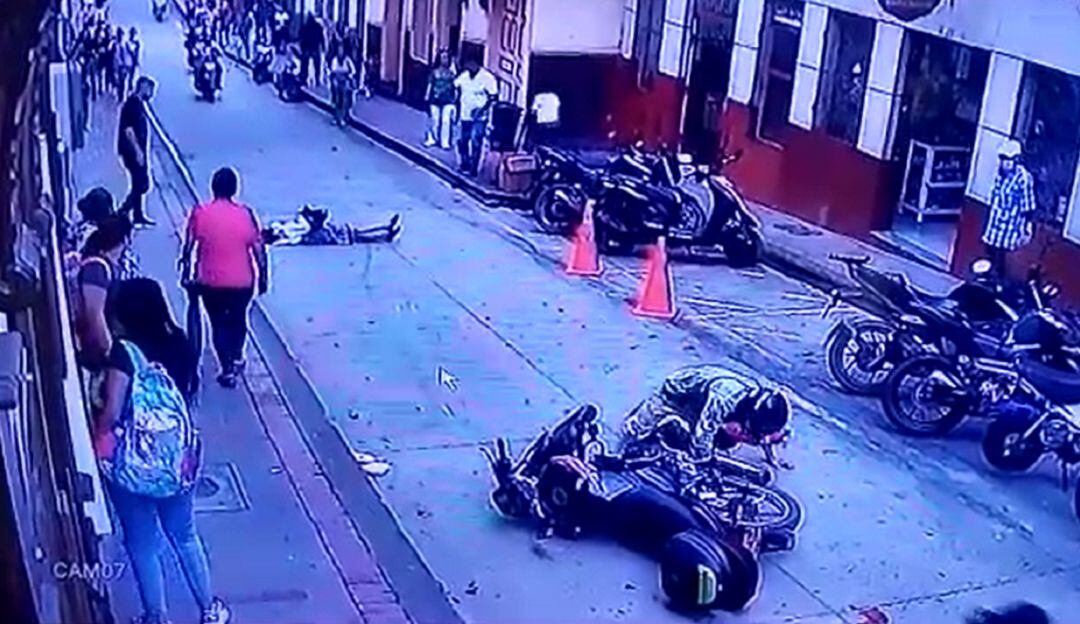 Accidente en la calle real de Salamina