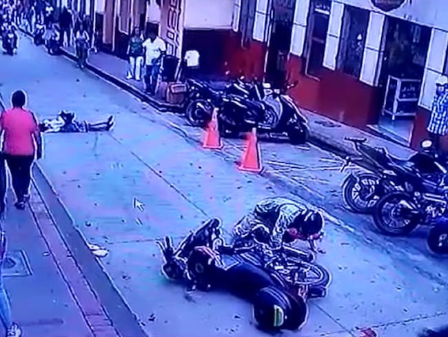 Accidente en la calle real de Salamina