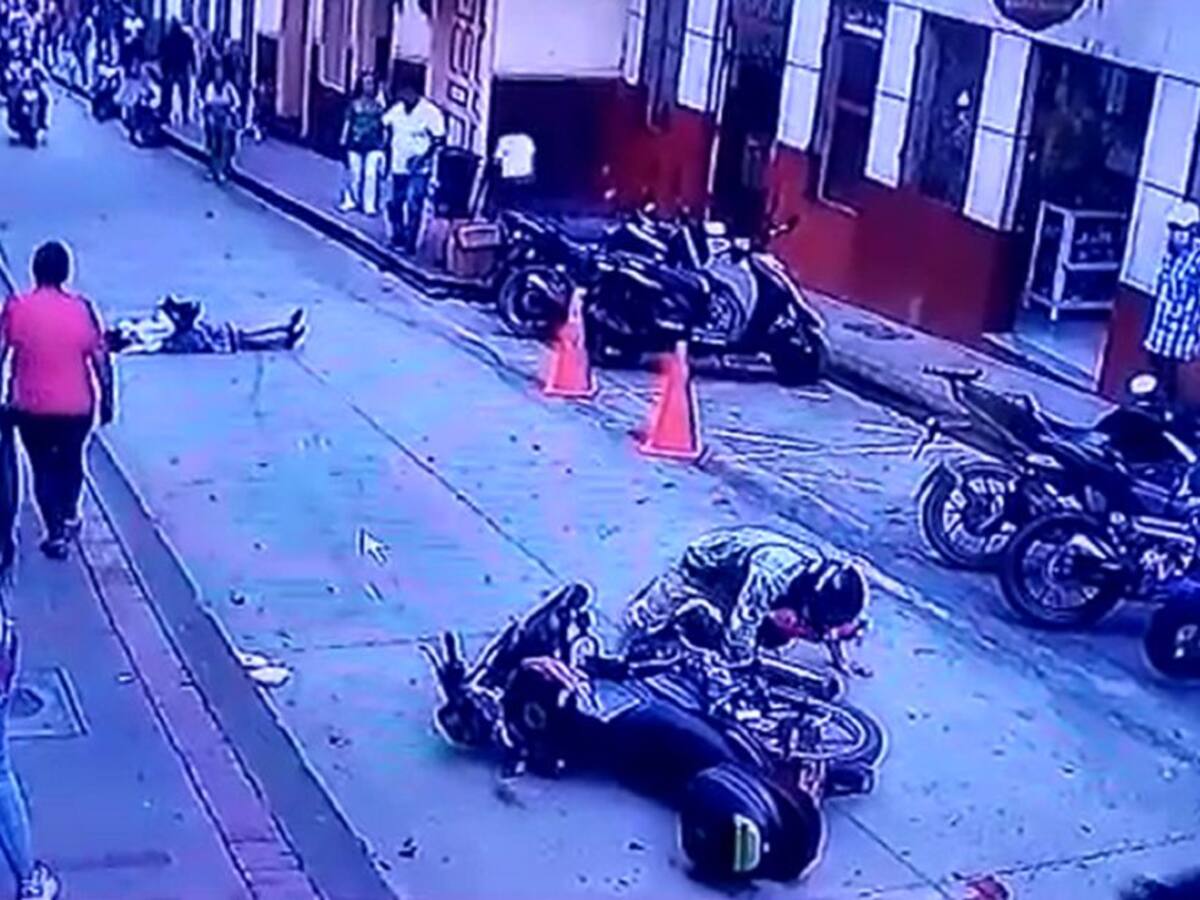 Impactante accidente en la calle real de Salamina