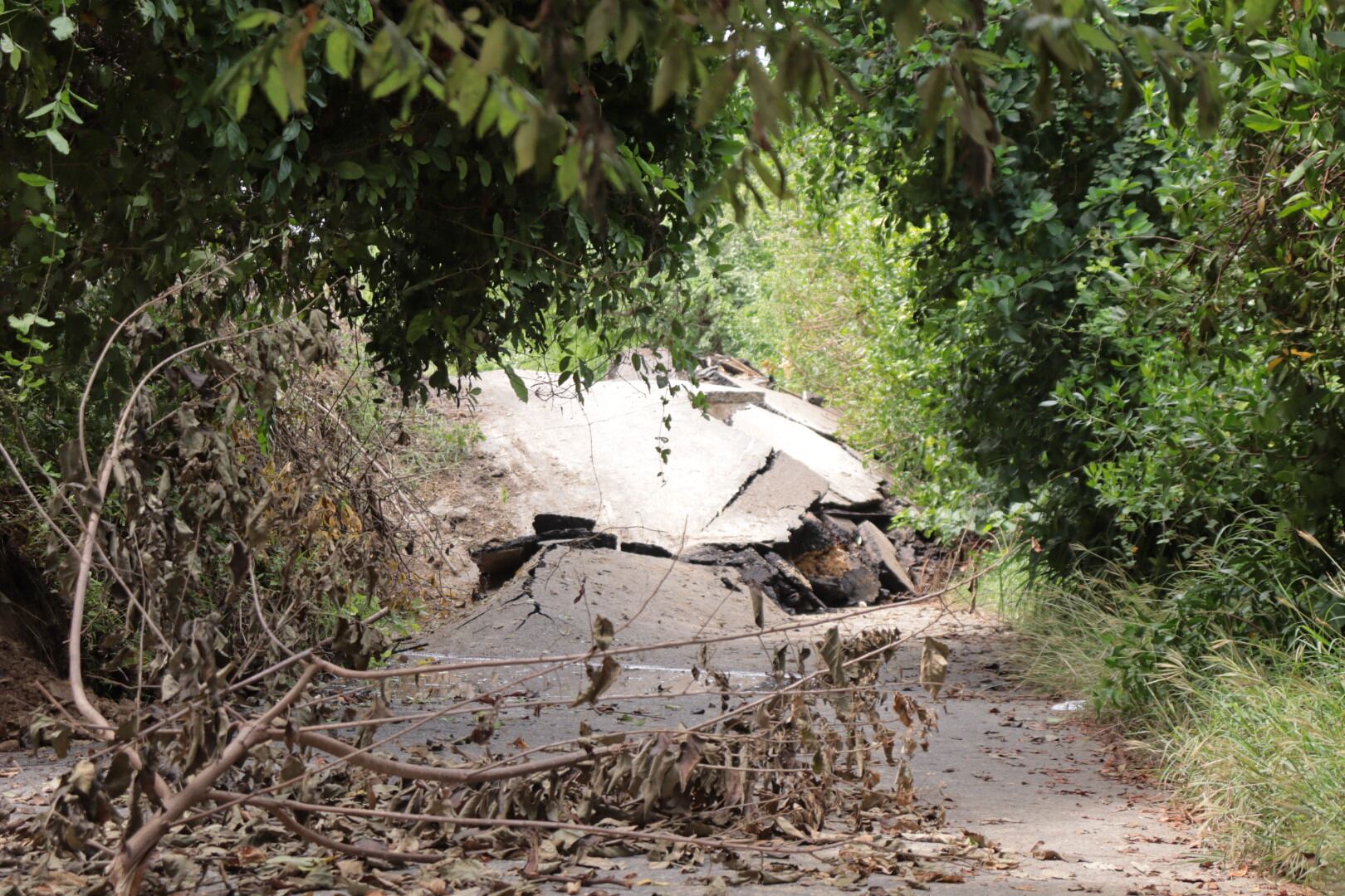 Deslizamientos en antigua vía de Puerto Colombia./Alcaldía de Puerto Colombia