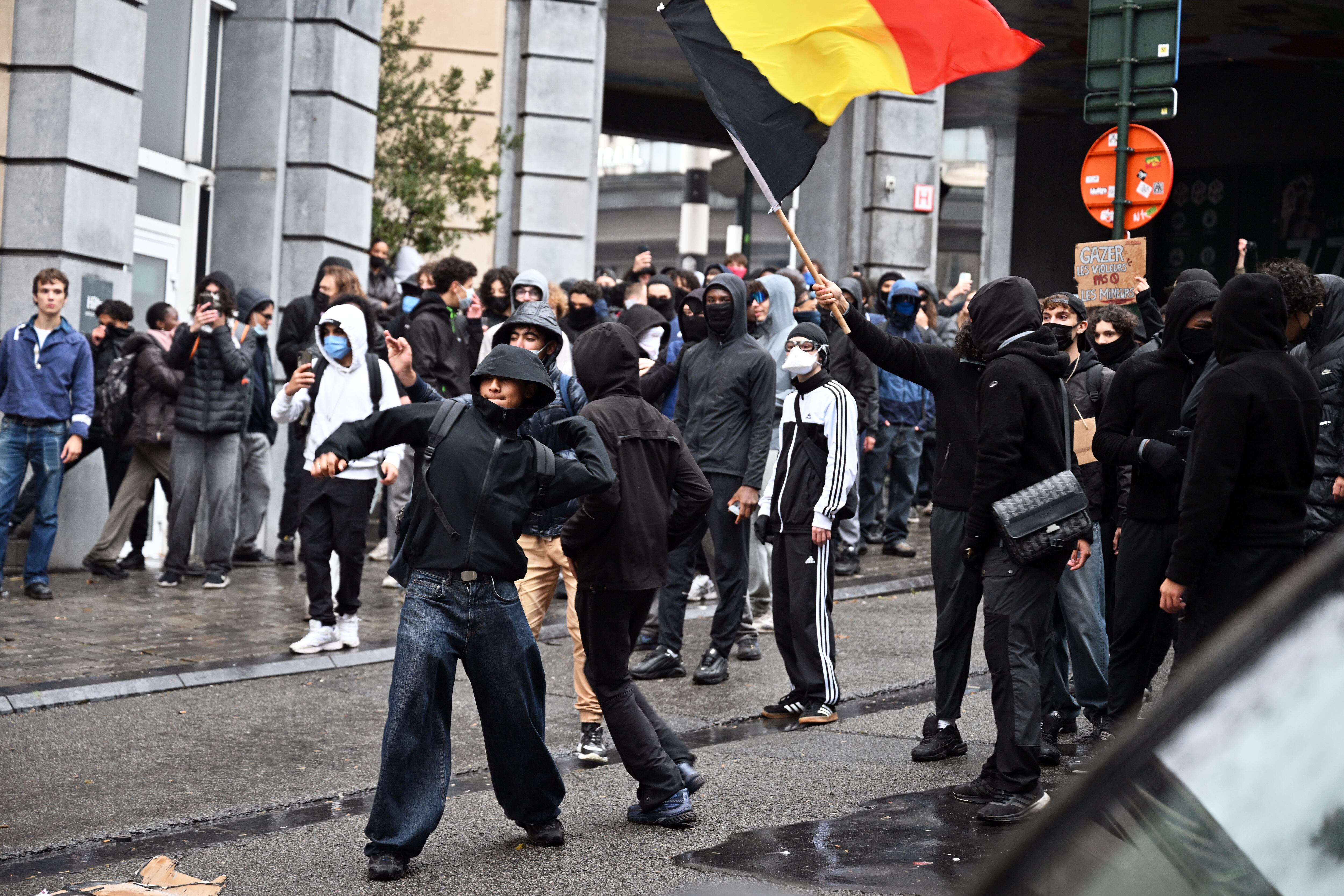 200 detenidos en Bélgica en protestas contra recortes educativos y la ultraderecha. Getty Images