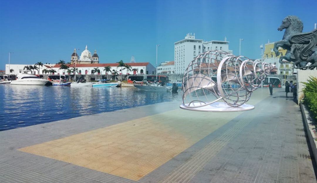 Se trata de una escultura del artista cartagenero José Olano, y que pertenecerá al Museo de Arte y Medio Ambiente de Cartagena de Indias