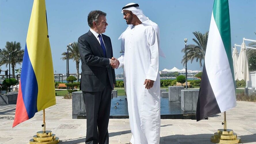 Santos dice que Emiratos posee mucho de lo que Colombia necesita. Foto: Presidencia