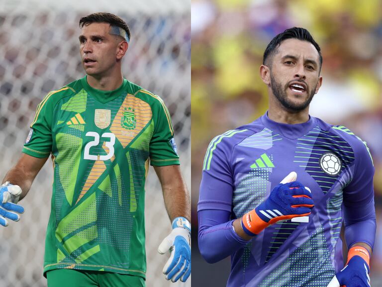 Comparación entre los porteos Emiliano Martínez y Camilo Vargas (Fotos vía Getty Images)