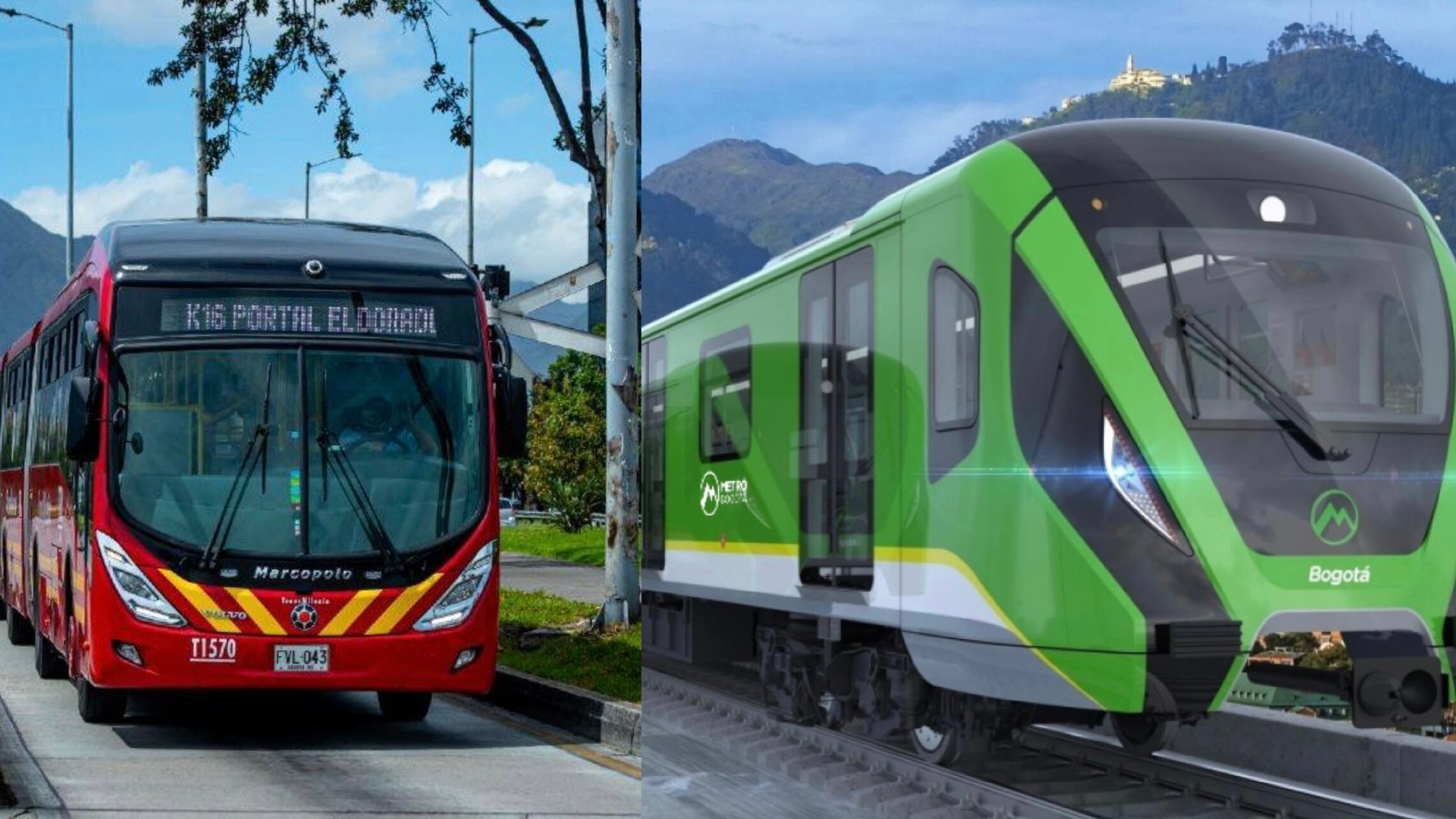 Transmilenio y Metro de Bogotá.