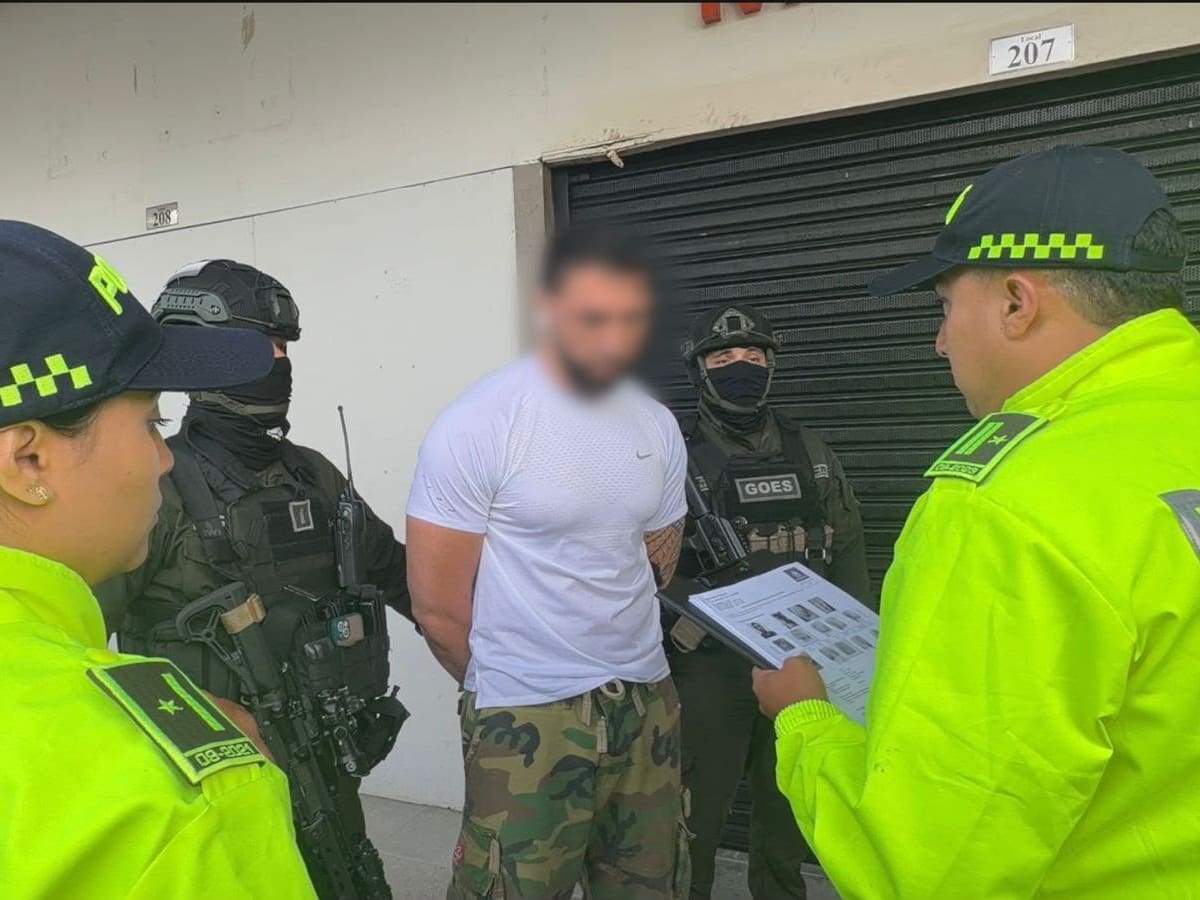 Capturan en Medellín a alias ‘El Francés’, poderoso narco que presenta alerta roja de Interpol