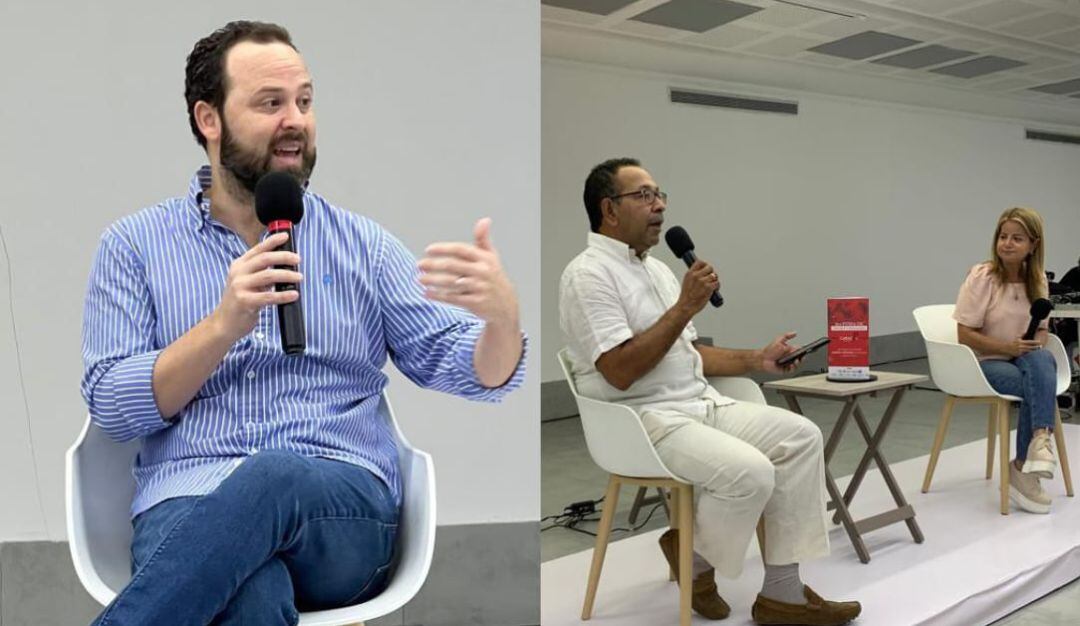 Ricardo Plata, secretario de Desarrollo Económico y Elsa Noguera, gobernadora del Atlántico