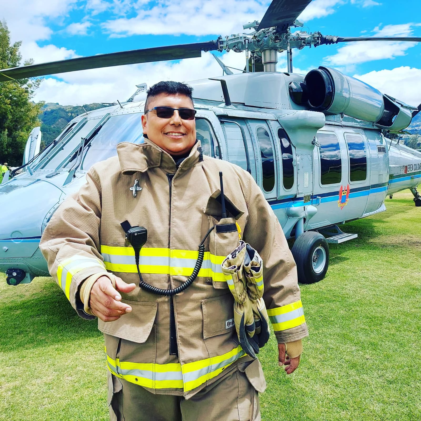 El comandante del Cuerpo de Bomberos de Ventaquemada, Jairo Humberto Bolívar, avanza en su proceso de recuperación en el Hospital Universitario San Rafael de Tunja / Foto: Bomberos de Ventaquemada.